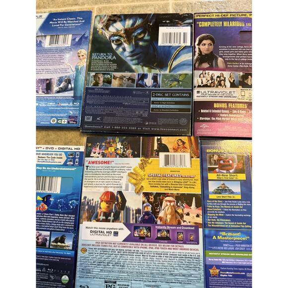 DVD/Blu Ray Collection Family Friendly Kids 8 Movies Avatar Inside Out Frozen - Picture 7 of 10